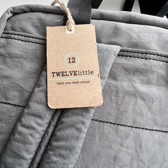 NWT TwelveLittle Unisex Courage Backpack or Diaper Bag Gray and Black main image 4